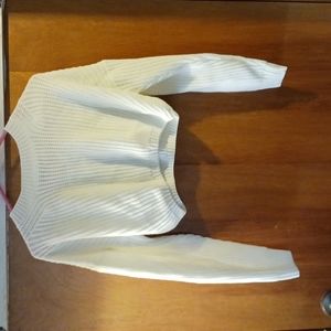 Very cropped white shein sweater